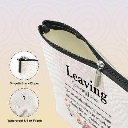 Coworker Leaving Gifts for Women, Retirement Gift for Woman, Funny Makeup Bag Cosmetic Bag Going Away Farewell Retired Gifts for Retirees Nurse Employee Boss Lady Christmas Birthday Gifts