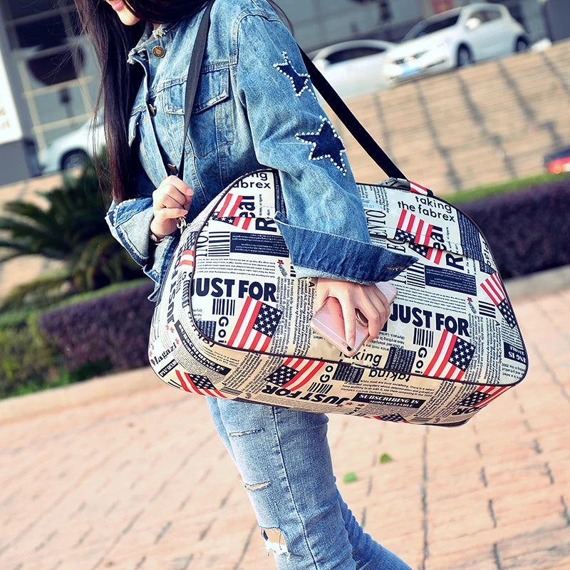 2024 Summer Women's Small Travel Handbag - Korean Casual Duffle Bag - M Size Luggage